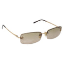 CHANEL Sunglasses metal Gold Tone CC Auth yk20428M-1