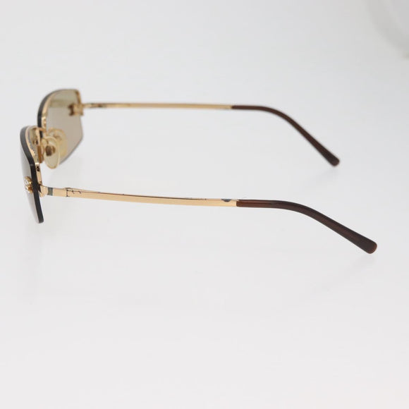 CHANEL Sunglasses metal Gold Tone CC Auth yk20428M