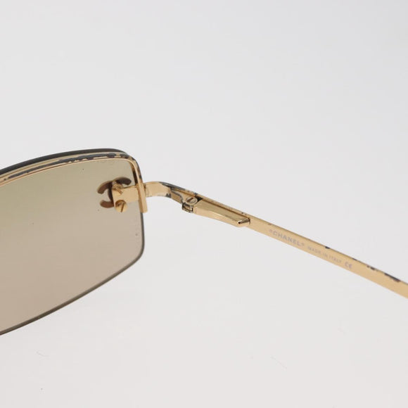 CHANEL Sunglasses metal Gold Tone CC Auth yk20428M