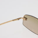 CHANEL Sunglasses metal Gold Tone CC Auth yk20428M-16