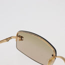 CHANEL Sunglasses metal Gold Tone CC Auth yk20428M-17