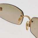 CHANEL Sunglasses metal Gold Tone CC Auth yk20428M-18