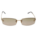CHANEL Sunglasses metal Gold Tone CC Auth yk20428M-13