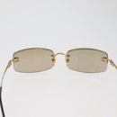 CHANEL Sunglasses metal Gold Tone CC Auth yk20428M-2