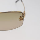 CHANEL Sunglasses metal Gold Tone CC Auth yk20428M-6