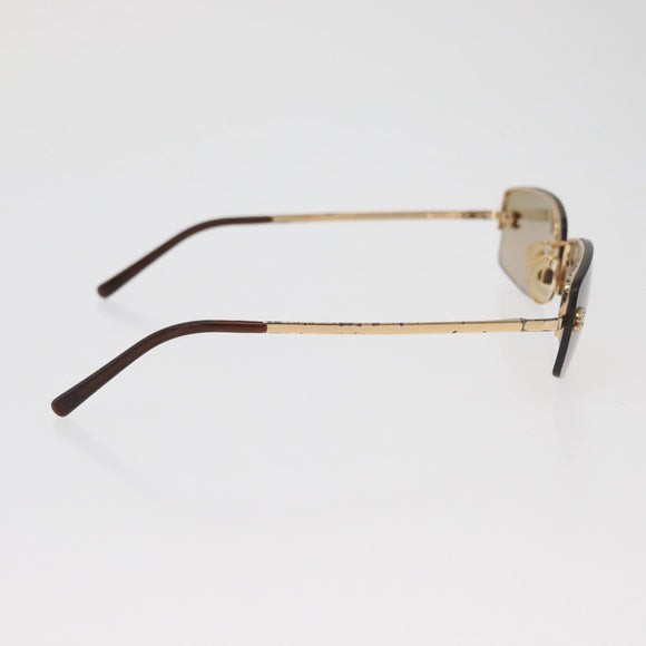 CHANEL Sunglasses metal Gold Tone CC Auth yk20428M