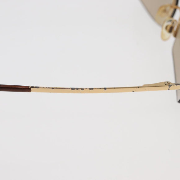 CHANEL Sunglasses metal Gold Tone CC Auth yk20428M