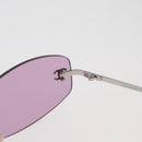 CHANEL Sunglasses metal Pink CC Auth yk20430M-9
