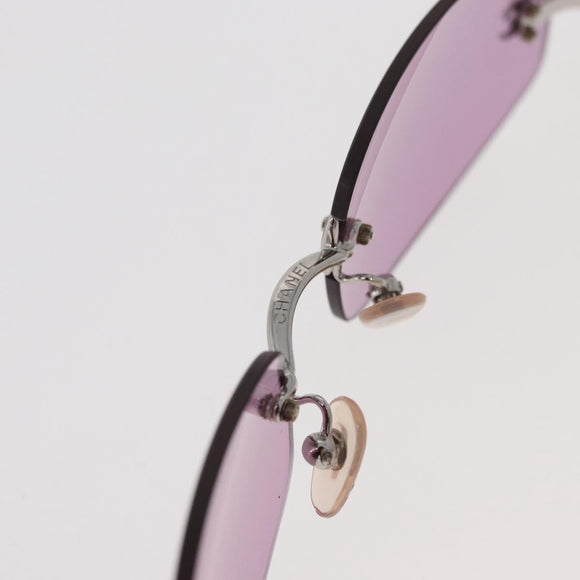 CHANEL Sunglasses metal Pink CC Auth yk20430M