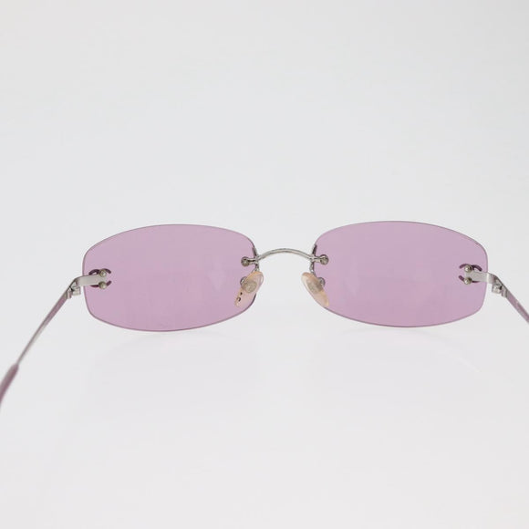 CHANEL Sunglasses metal Pink CC Auth yk20430M