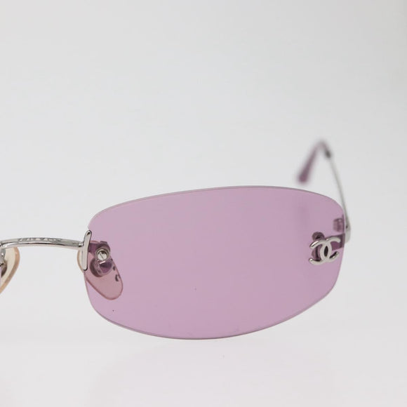 CHANEL Sunglasses metal Pink CC Auth yk20430M