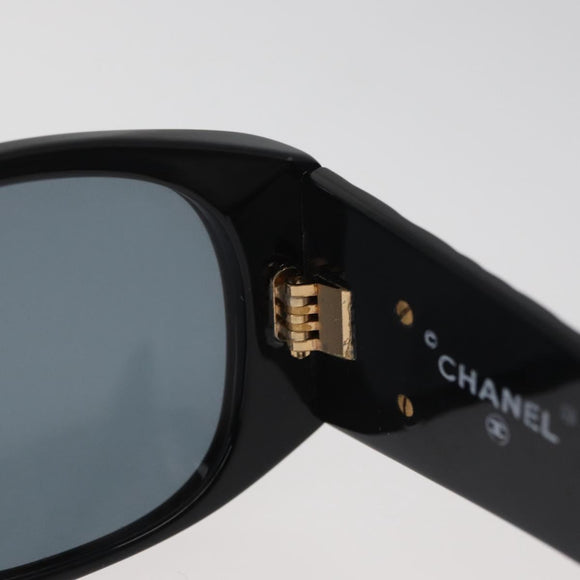 CHANEL Sunglasses plastic Black CC Auth yk20431
