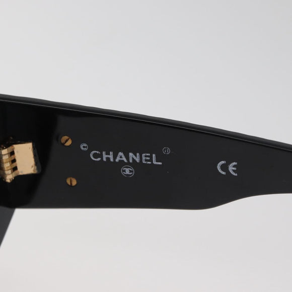 CHANEL Sunglasses plastic Black CC Auth yk20431