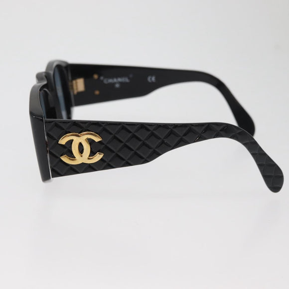 CHANEL Sunglasses plastic Black CC Auth yk20431