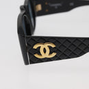 CHANEL Sunglasses plastic Black CC Auth yk20431-9