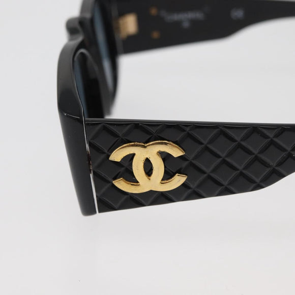 CHANEL Sunglasses plastic Black CC Auth yk20431