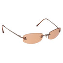 CHANEL Sunglasses metal Orange CC Auth yk20432M-1
