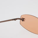CHANEL Sunglasses metal Orange CC Auth yk20432M-9