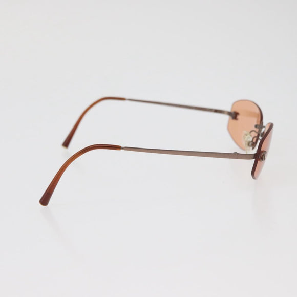 CHANEL Sunglasses metal Orange CC Auth yk20432M