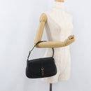 GUCCI Jackie Shoulder Bag Leather Black Gold 001 3824 Auth yk20433-25
