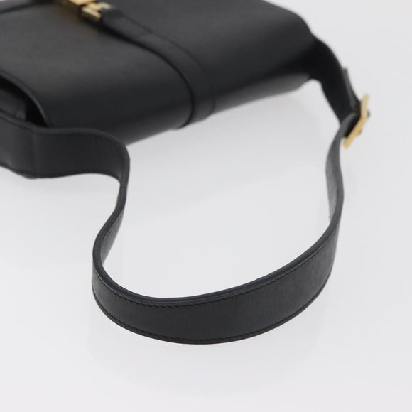 GUCCI Jackie Shoulder Bag Leather Black Gold 001 3824 Auth yk20433