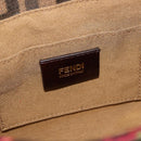FENDI Zucca Canvas Floral Mamma Baguette Bag Black Brown Auth yk20436SAV-16