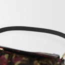 FENDI Zucca Canvas Floral Mamma Baguette Bag Black Brown Auth yk20436SAV-8