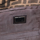 FENDI Zucca Canvas Mamma Baguette Shoulder Bag Black Brown Auth yk20437SAM-18