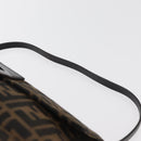 FENDI Zucca Canvas Mamma Baguette Shoulder Bag Black Brown Auth yk20437SAM-8