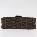 FENDI Zucca Canvas Mamma Baguette Shoulder Bag Black Brown Auth yk20437SAM-9