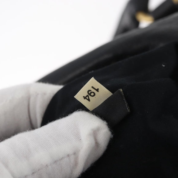 Miu Miu Handtas Leer 2-weg Zwart Goud Auth yk20440SAM
