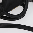 Miu Miu Handtas Leer 2-weg Zwart Goud Auth yk20440SAM-7