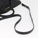 Miu Miu Handtas Leer 2-weg Zwart Goud Auth yk20440SAM-9