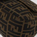 FENDI Zucca Canvas Mamma Baguette Umhängetasche Schwarz Braun Auth yk20443SAM-15
