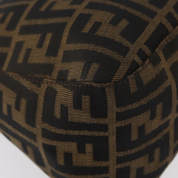 FENDI Zucca Canvas Mamma Baguette Umhängetasche Schwarz Braun Auth yk20443SAM