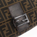 FENDI Zucca Canvas Mamma Baguette Umhängetasche Schwarz Braun Auth yk20443SAM-19