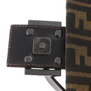 FENDI Zucca Canvas Mamma Baguette Umhängetasche Schwarz Braun Auth yk20443SAM-9