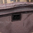 FENDI Zucca Canvas Mamma Baguette Umhängetasche Schwarz Braun Auth yk20443SAM-21