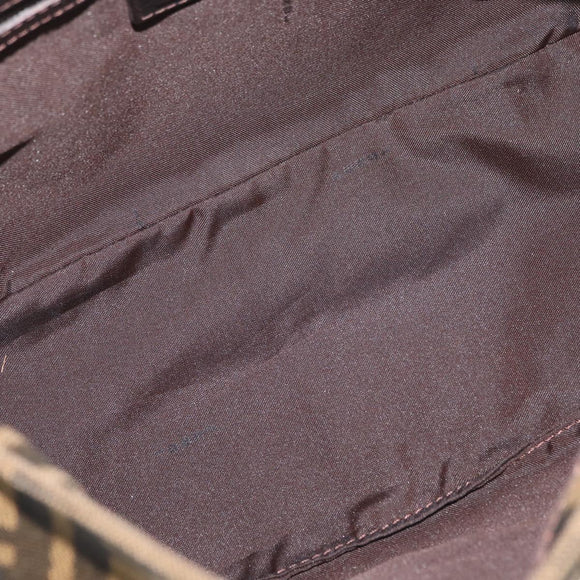 FENDI Zucca Canvas Mamma Baguette Umhängetasche Schwarz Braun Auth yk20443SAM