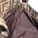 FENDI Zucca Canvas Mamma Baguette Umhängetasche Schwarz Braun Auth yk20443SAM-22