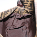 FENDI Zucca Canvas Mamma Baguette Umhängetasche Schwarz Braun Auth yk20443SAM-23
