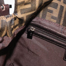 FENDI Zucca Canvas Mamma Baguette Umhängetasche Schwarz Braun Auth yk20443SAM-24
