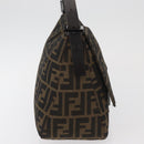 FENDI Zucca Canvas Mamma Baguette Umhängetasche Schwarz Braun Auth yk20443SAM-4