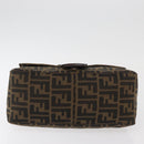 FENDI Zucca Canvas Mamma Baguette Umhängetasche Schwarz Braun Auth yk20443SAM-5