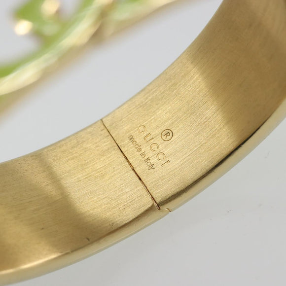 GUCCI Cuffs Bracelet metal S Green Auth yk20445M
