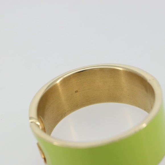 GUCCI Cuffs Bracelet metal S Green Auth yk20445M