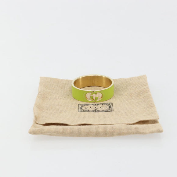 GUCCI Cuffs Bracelet metal S Green Auth yk20445M