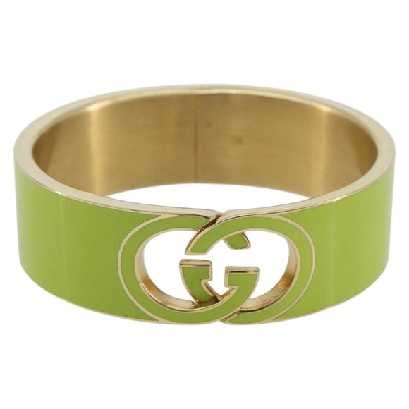 GUCCI Cuffs Bracelet metal S Green Auth yk20445M