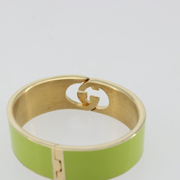 GUCCI Cuffs Bracelet metal S Green Auth yk20445M