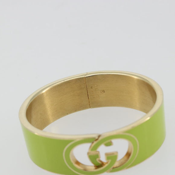 GUCCI Cuffs Bracelet metal S Green Auth yk20445M